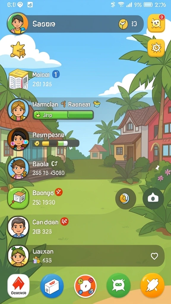 gacormega - Desain karakter yang unik dan penuh warna.
